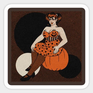 Pumpkin Girl Sticker